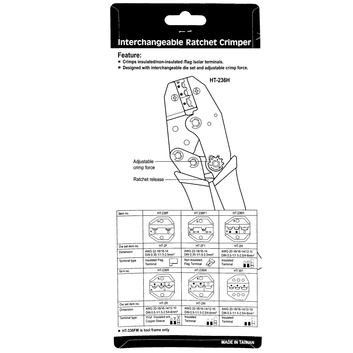 HT-301 CRIMPING TOOLS