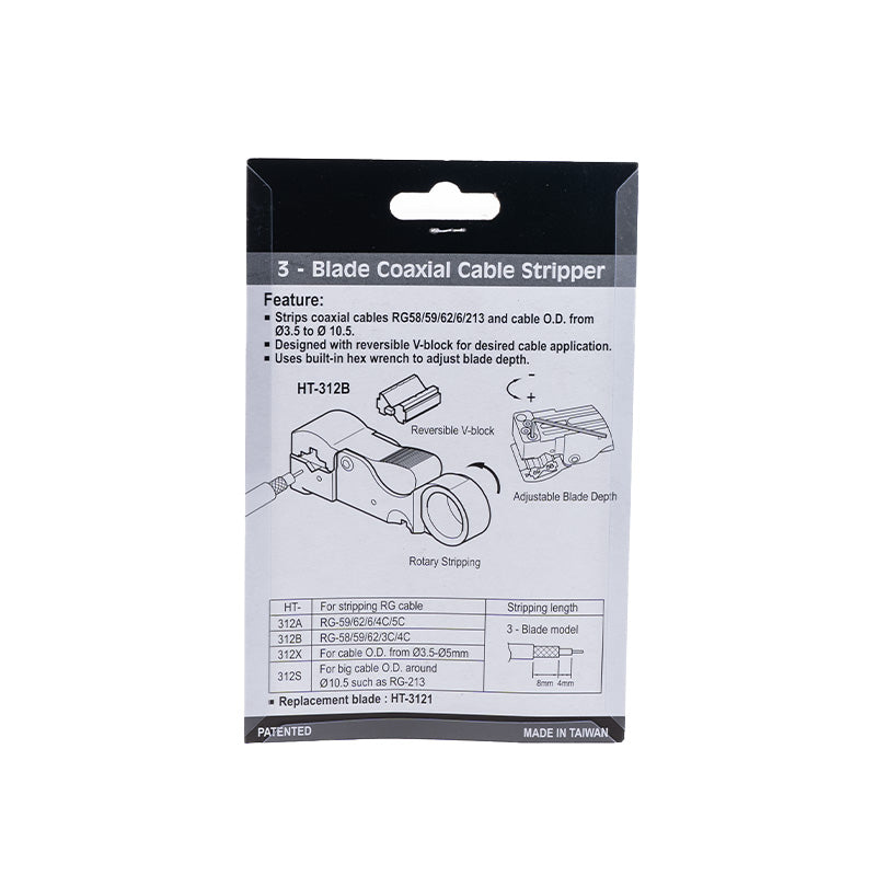 HT-312B COAXIAL CABLE STRIPPER