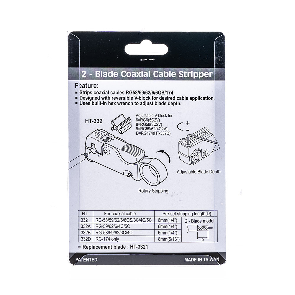 HT-332 COAXIAL CABLE STRIPPER