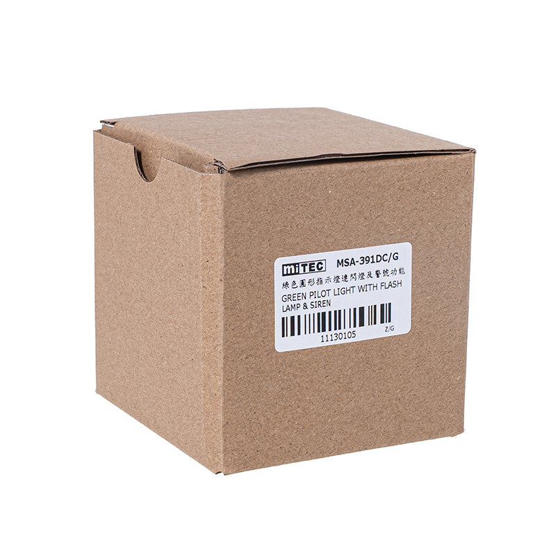 MSA-391DC/G GREEN PILOT LIGHT WITH FLASH LAMP & SIREN