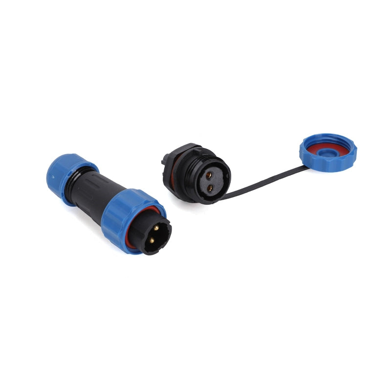 SP16-2P-MF/VC 16mm 2PIN WATERPROOF AVIATION M PLUG+F PLUG