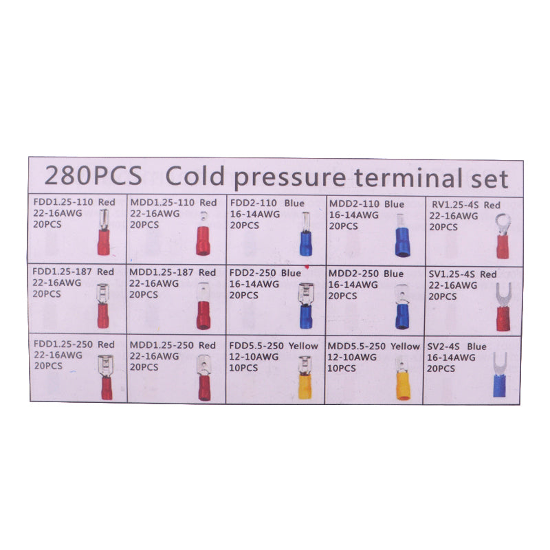 15x1-SEMI 15in1 SOLDERLESS SEMI-INSULATED TERMINAL SET