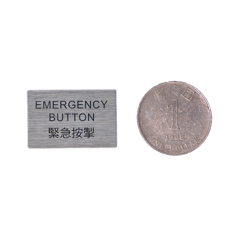 SSC-2030/07 STAINLESS STEEL NAME PLATE(EMERGENCY BUTTON)