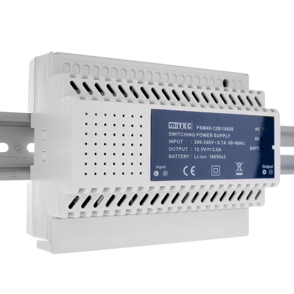 PSM40-12B/18650 DIN-RAIL POWER SUPPLY W/CHARGER