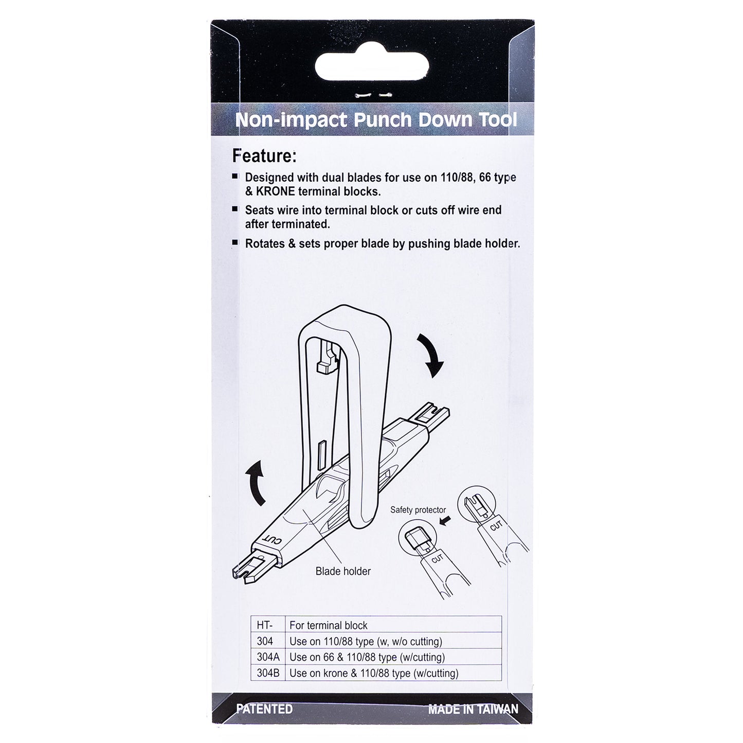 HT-304A NON-IMPACT PUNCH DOWN TOOL