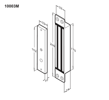 10003M 150KGmax MAGNETIC LOCK