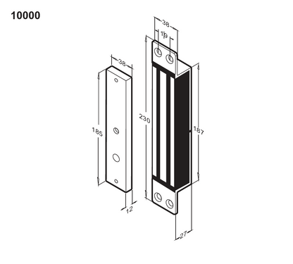 10000 250KG MAGNETIC LOCK