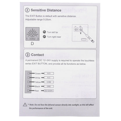 K4-DTW OUTDOOR IR SENSOR EXIT BUTTON