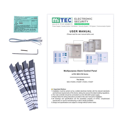 MEC-P20ES 20分區不銹鋼緊急警報監察擴展面板