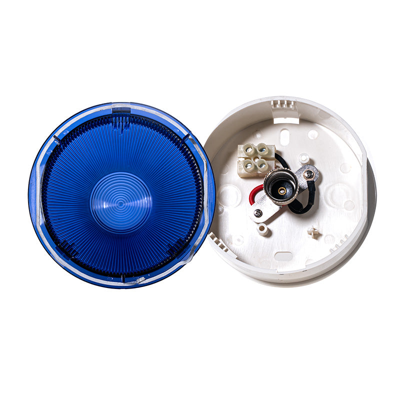 MSA-380/B 藍色圓形指示燈罩連燈座