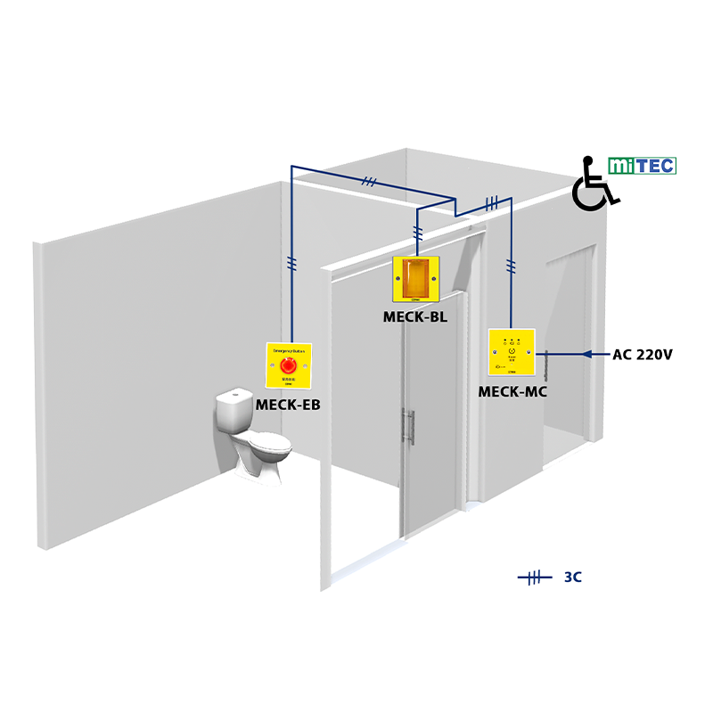 MECK-KIT ACCESSIBLE TOILET EMG. CALL KIT