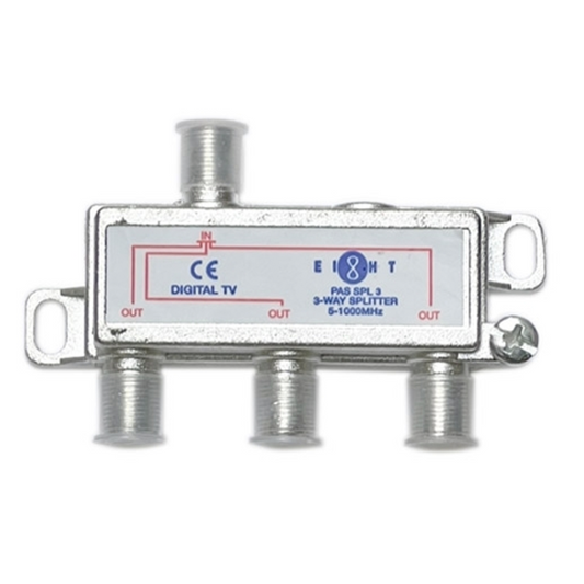 PASSPL3 EIGHT 3-WAY SPLITTER 5~1000MHz