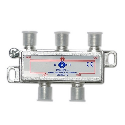 PASSPL4 EIGHT 4-WAY SPLITTER 5~1000MHz