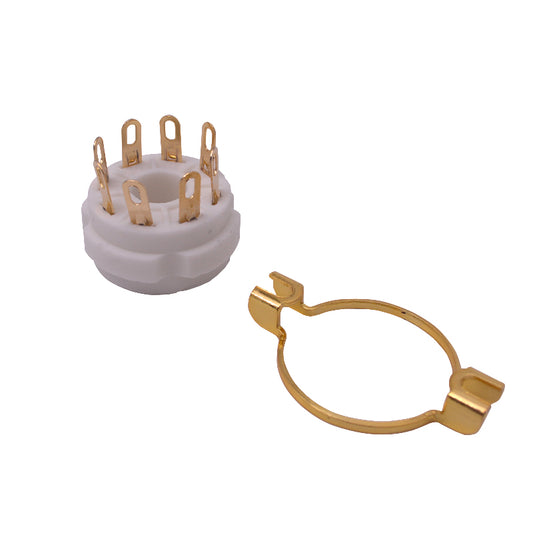 GZC8-1-G 8P GOLD PLATED ELECTRONIC TUBE SOCKET