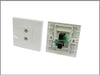 PP-6.3X2-T MIC SOCKETx2 PLASTIC PANEL (TERMINAL TYPE)