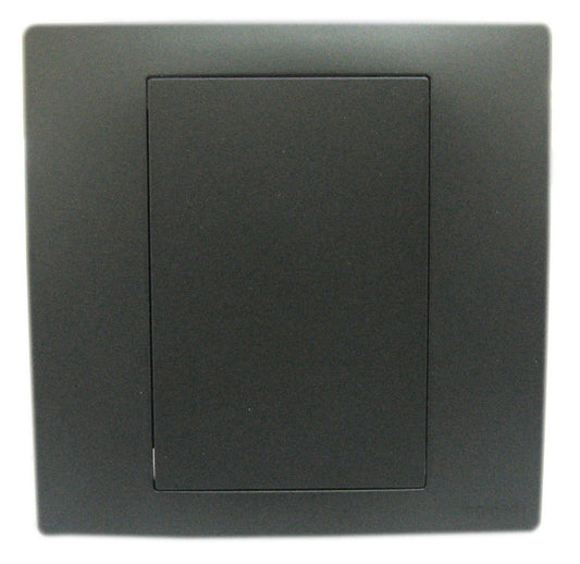 ED08766-B LEGRAND 1 GANG BLACK BLANK PLATE