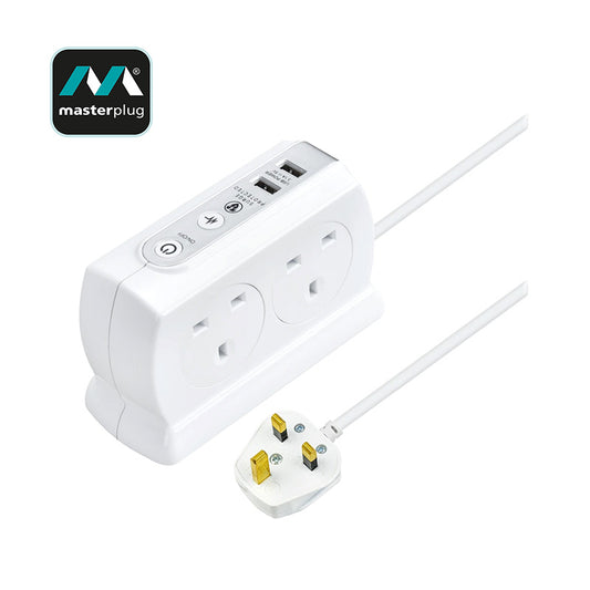 SRGDSU43PW 13Ax4+USBx2 (3.1A) SURGE PROTECT OUTLET