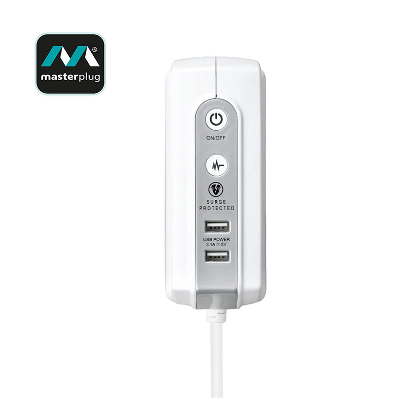 SRGDSU43PW 13Ax4+USBx2 (3.1A) SURGE PROTECT OUTLET