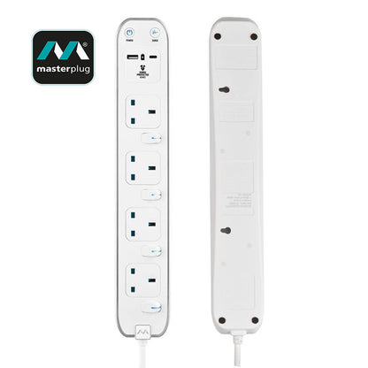SWSRGUAC2042PW 13Ax4+USB-C+USB-A SURGE-PROTECT POWER STRIP