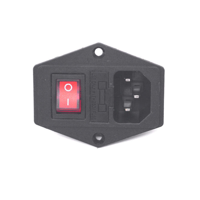 C14-6050-R-M IEC MALE POWER SOCKET WITH R/L MOUNTING