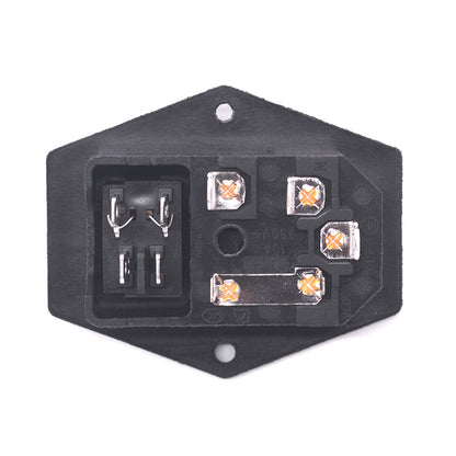 C14-6050-R-M IEC MALE POWER SOCKET WITH R/L MOUNTING