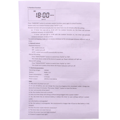 VC-7-13A 7DAYS DIGITAL TIMER