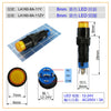 LA160-8A-11ZY 8mm 黃色LED開關