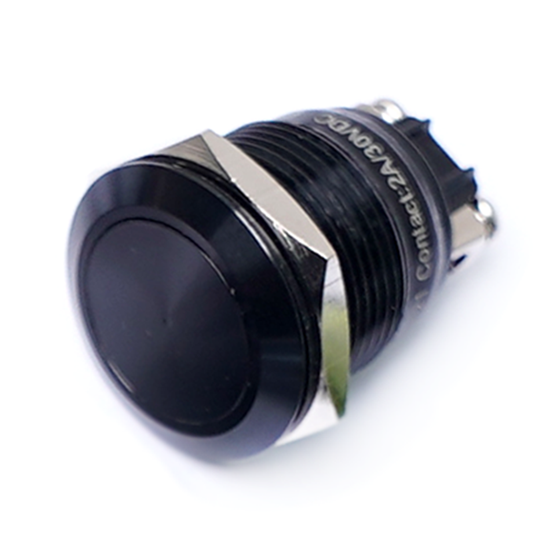 MSW-19A21/BLACK 19mm ALUMINIUM PUSH BUTTON