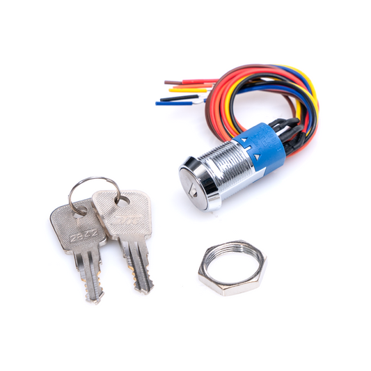 S2021S-2-6(WIRE) DPDT ROUND KEY SWITCH W/WIRE