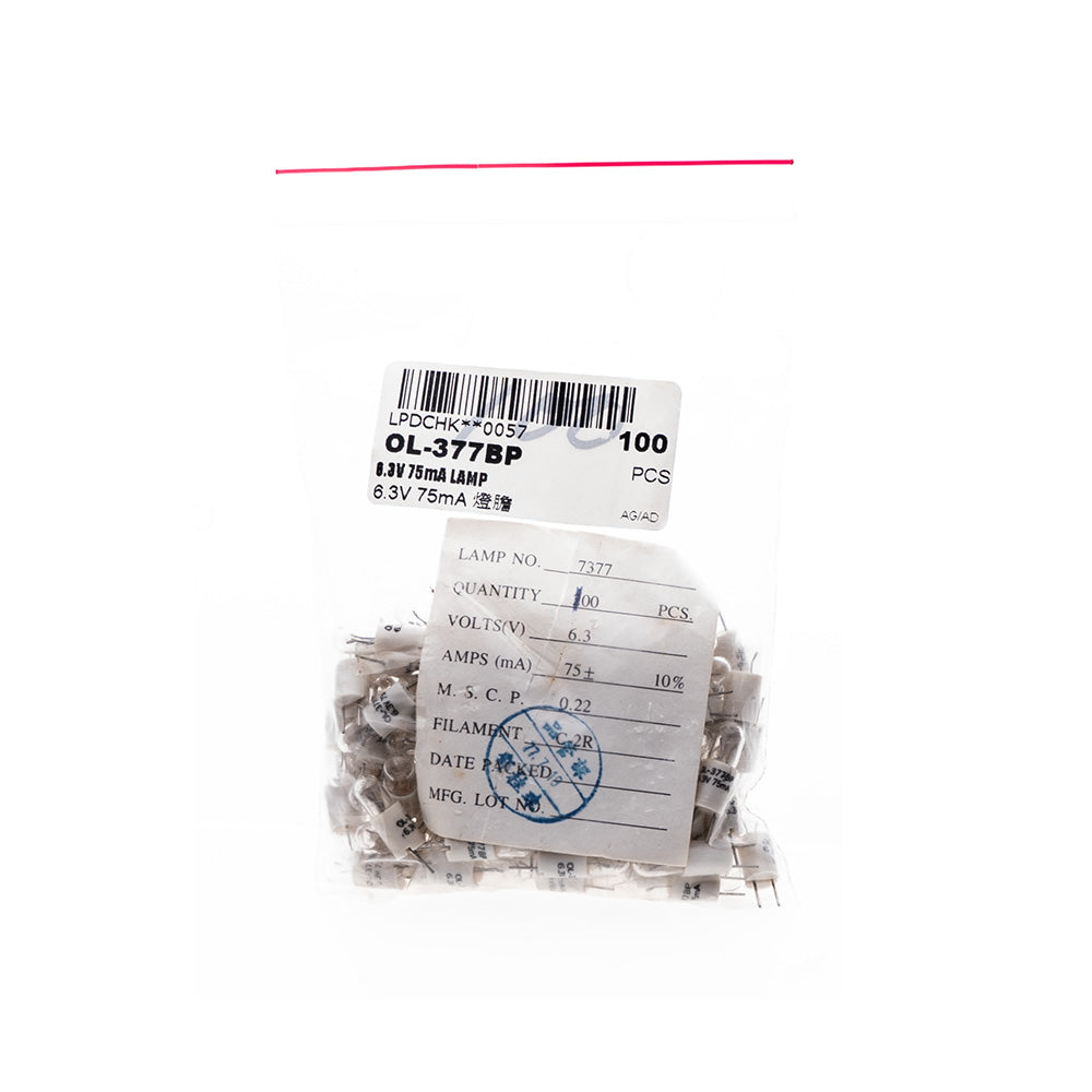 6.3V 75mA LAMP PACKING