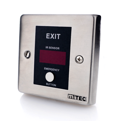 MDR-110 CONTACTLESS IR EXIT CONTROL W/ EMERGENCY BUTTON