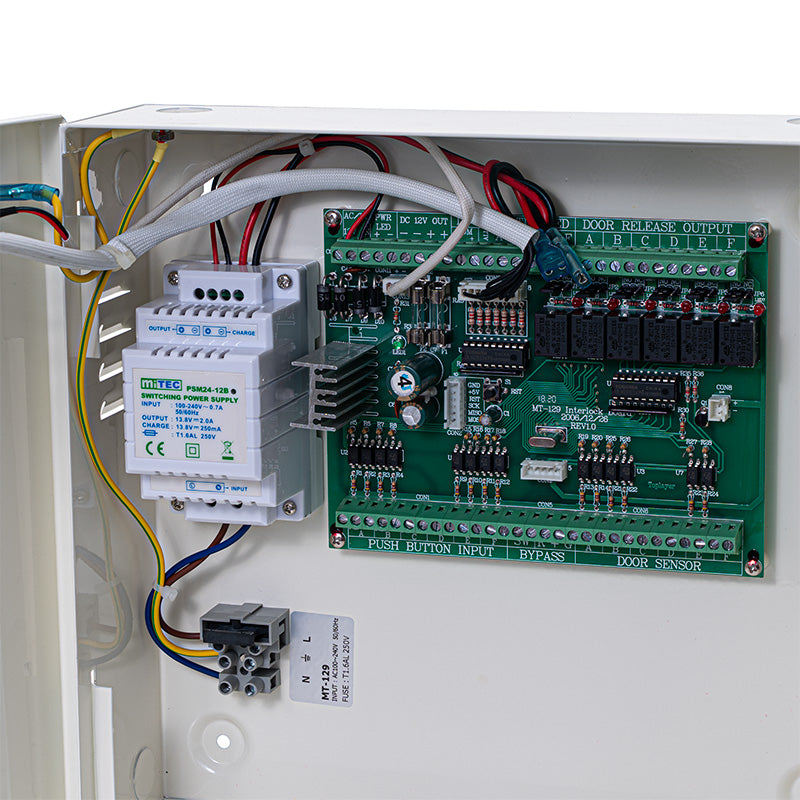 Inter Control System MT-129 Inter-Lock Control System|6-Door Access Control Interlock ...